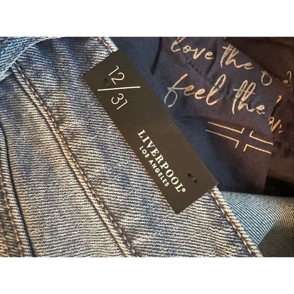 Liverpool Cropped Fray Hem Jeans 12/31 Lexington - Picture 4 of 5